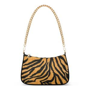 Brown & Black Ter Print Animal Shoulder Bag Purse Tote Handbag :<